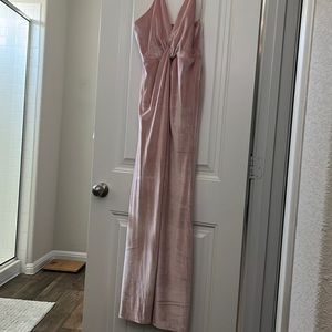 Pink Velvet Formal Dress